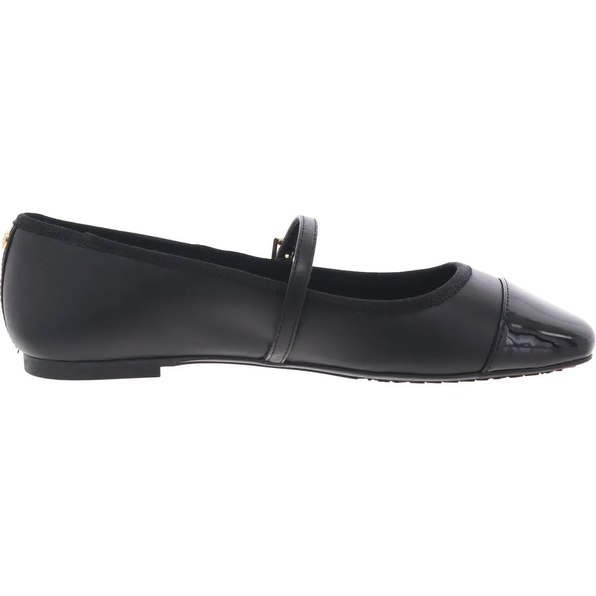 Mae Womens Toe Cap Leather Ballet Flats