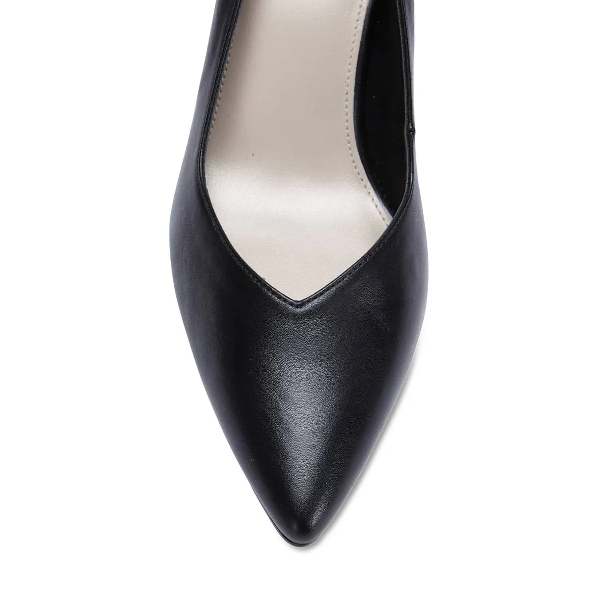 Maestro Heel in Black Leather