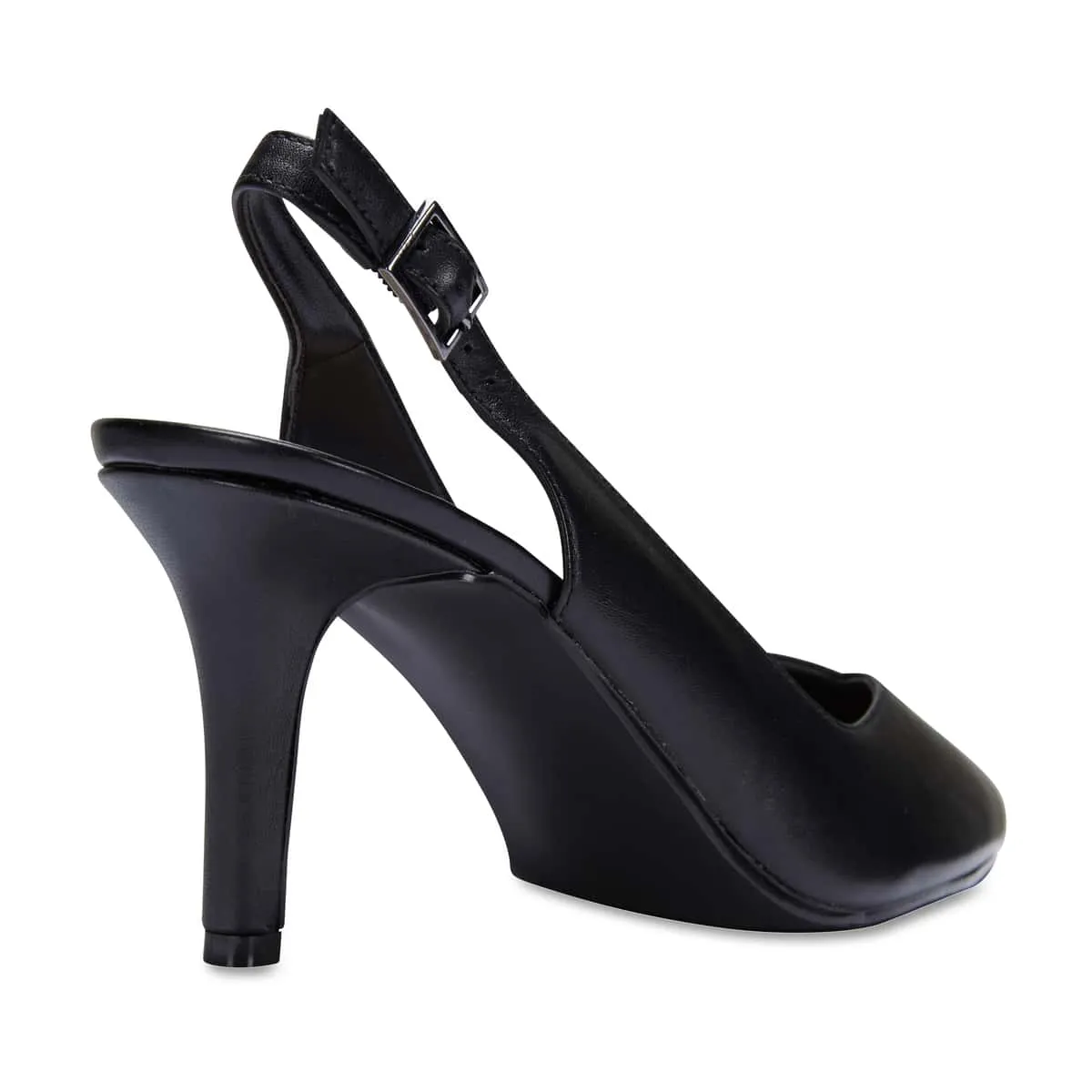 Maestro Heel in Black Leather