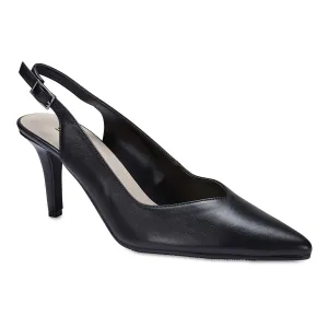 Maestro Heel in Black Leather