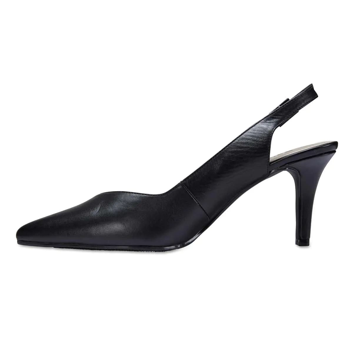 Maestro Heel in Black Leather