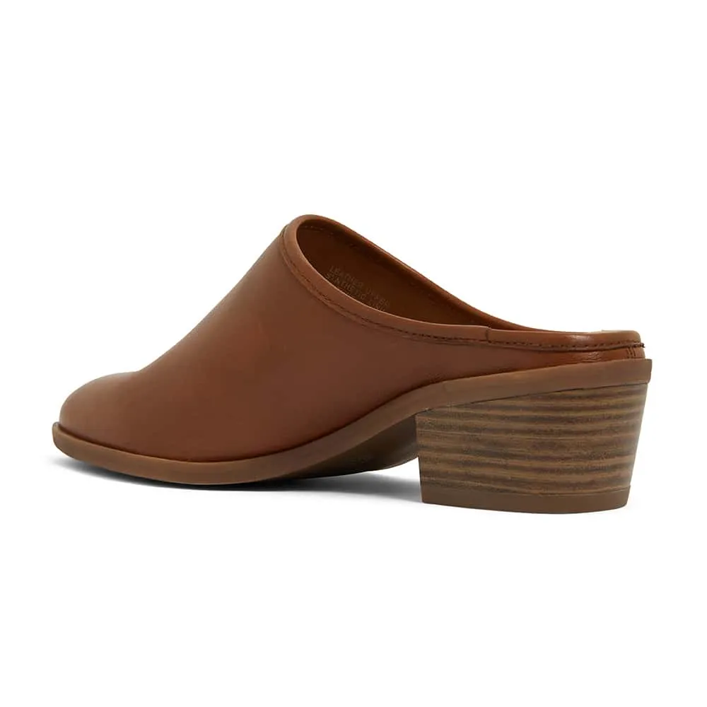 Magnum Heel in Mid Brown Leather