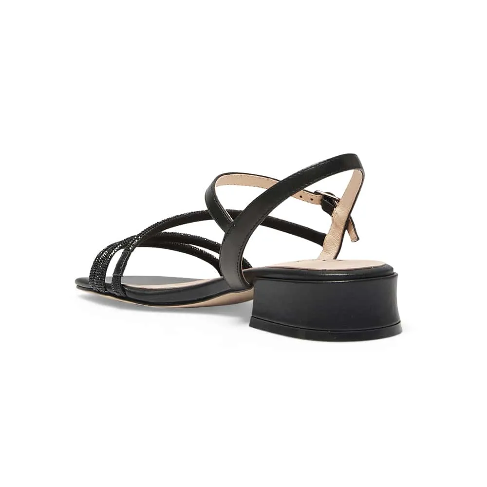 Majestic Heel in Black Metallic Sparkle