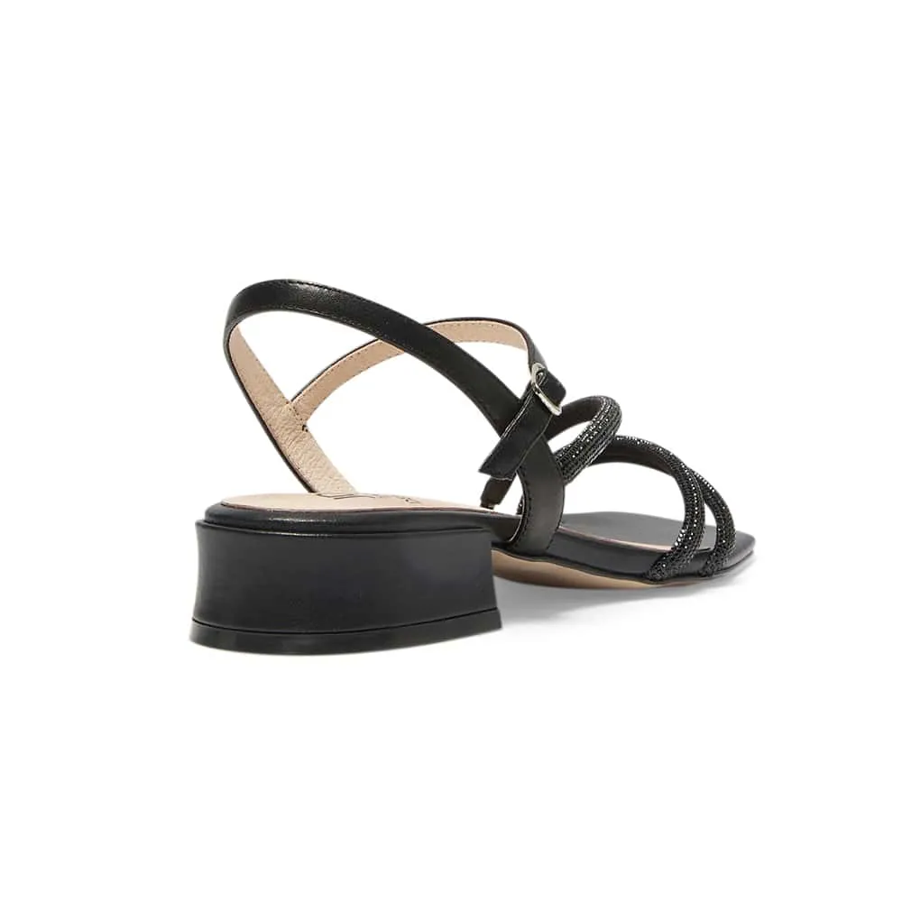 Majestic Heel in Black Metallic Sparkle