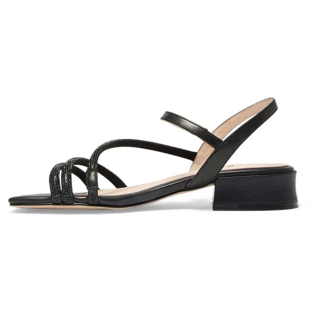 Majestic Heel in Black Metallic Sparkle