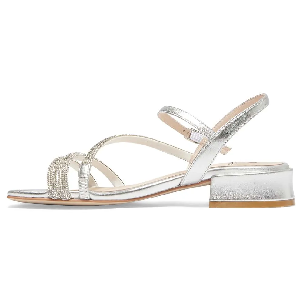 Majestic Heel in Silver Metallic Sparkle