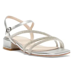 Majestic Heel in Silver Metallic Sparkle