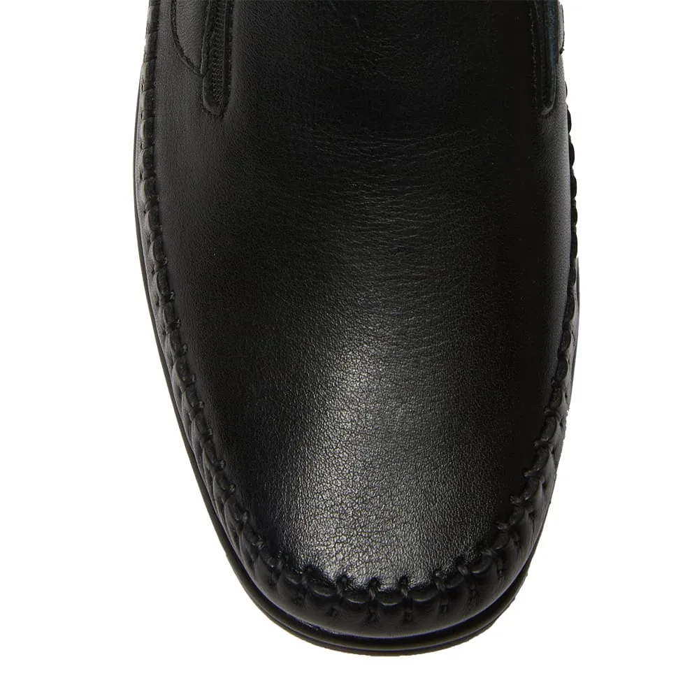 Margaret Loafer in Black Leather