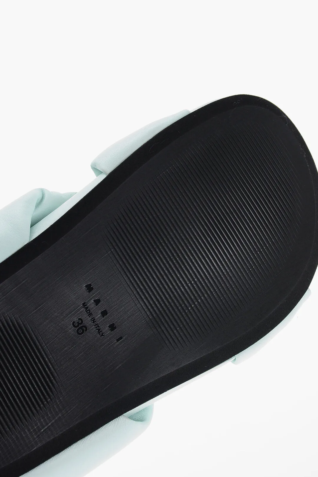 Marni Leather Padded Sliders With Chunky Sole