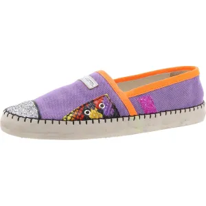 Marseille Womens Glitter Canvas Slip-On Sneakers