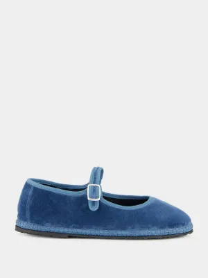 Mary Jane in Adriatic Blue Velvet