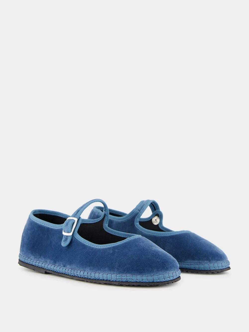 Mary Jane in Adriatic Blue Velvet