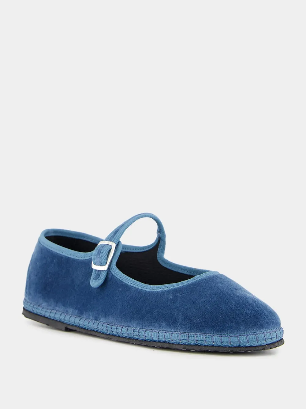 Mary Jane in Adriatic Blue Velvet