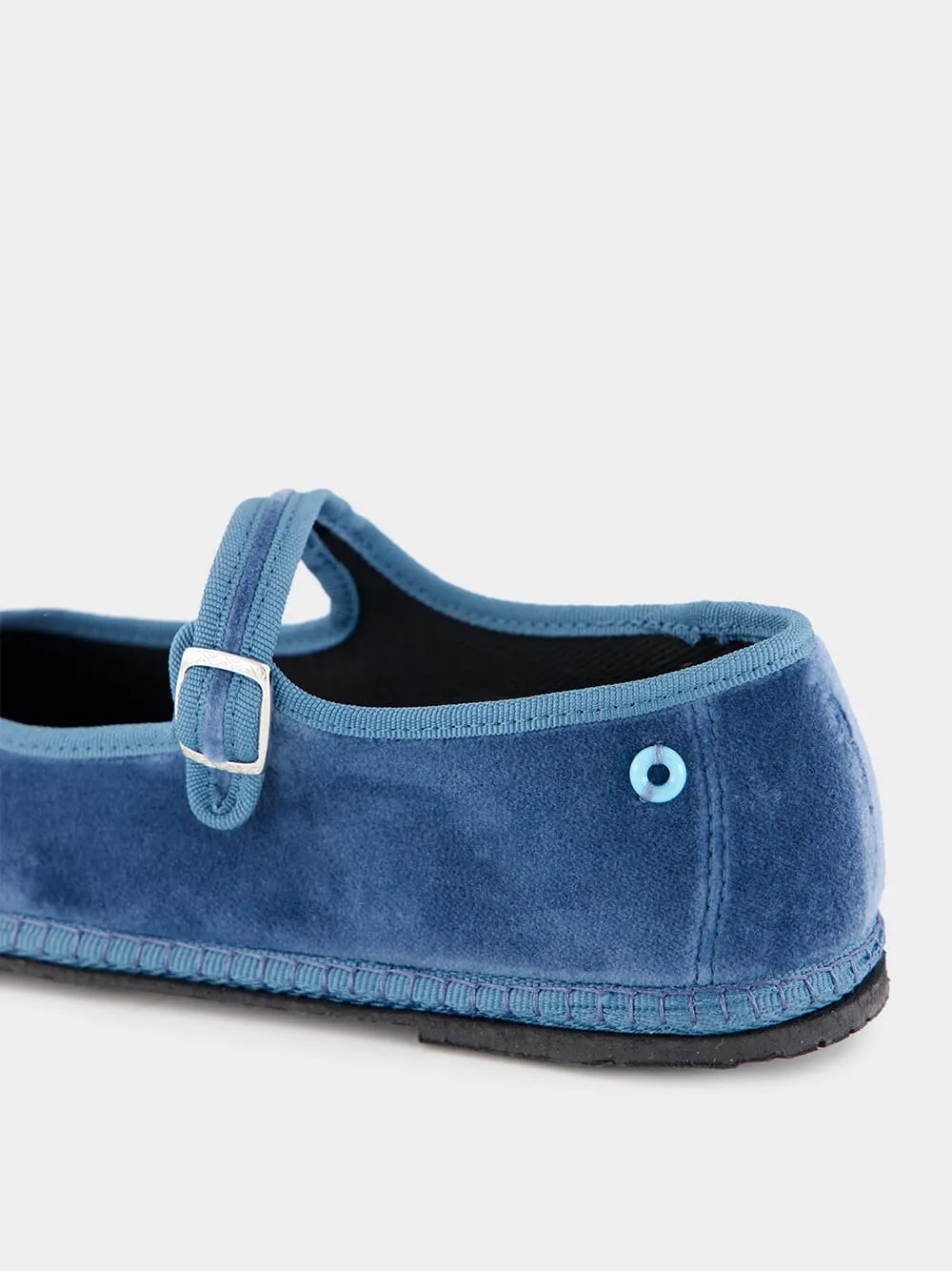Mary Jane in Adriatic Blue Velvet