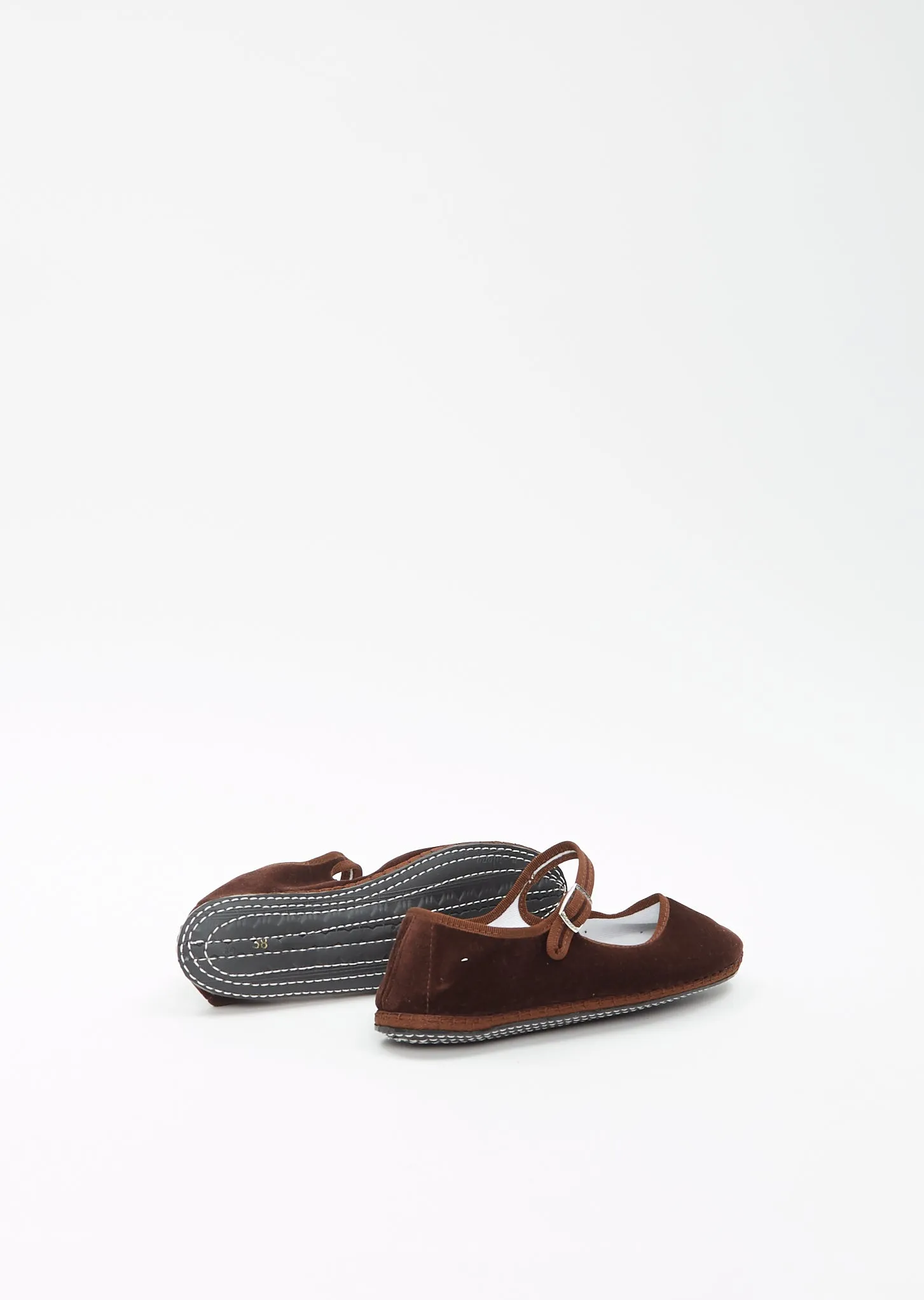 Mary Jane Paj Velvet Ness  Brown