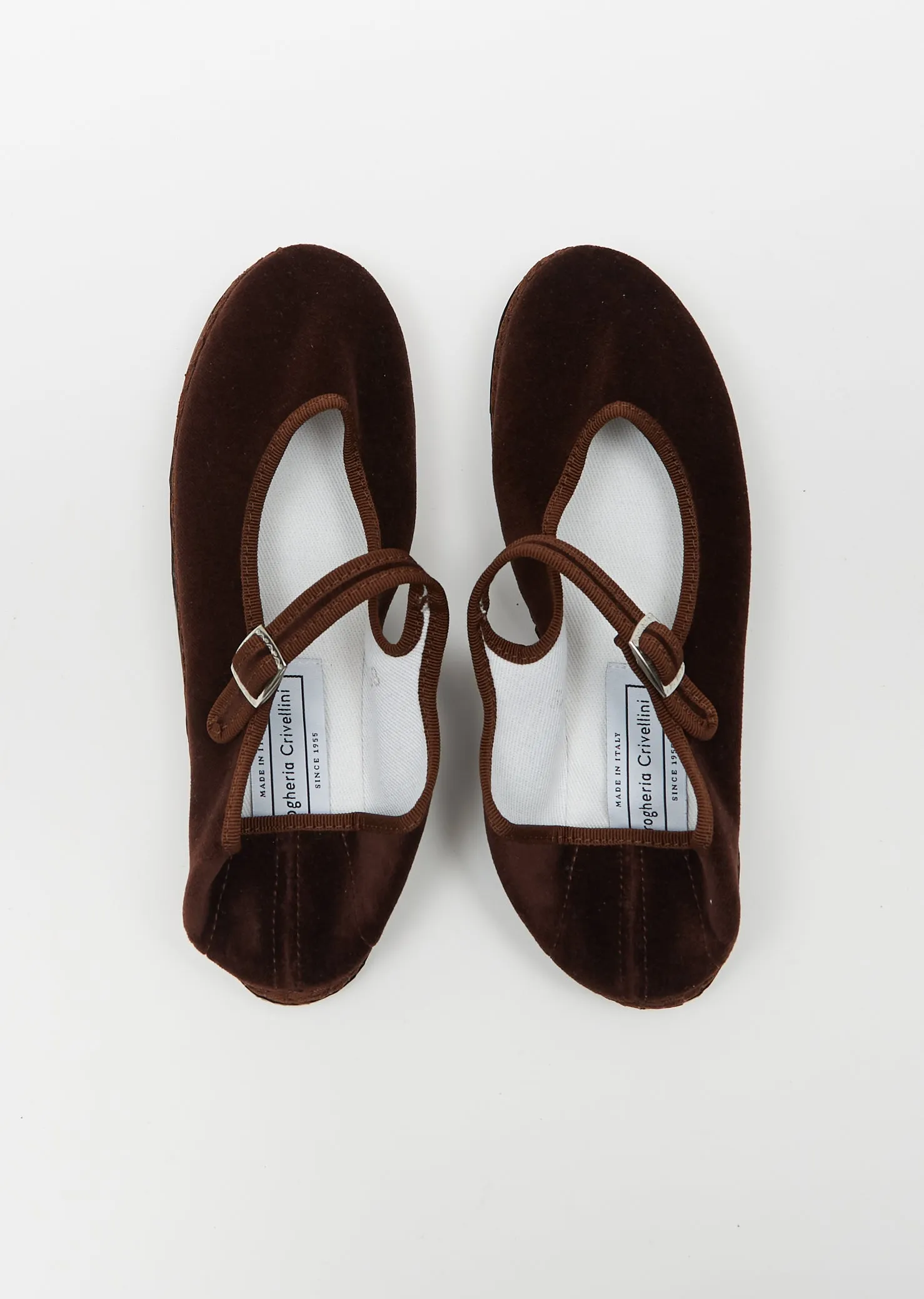 Mary Jane Paj Velvet Ness  Brown