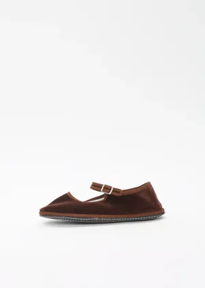 Mary Jane Paj Velvet Ness  Brown