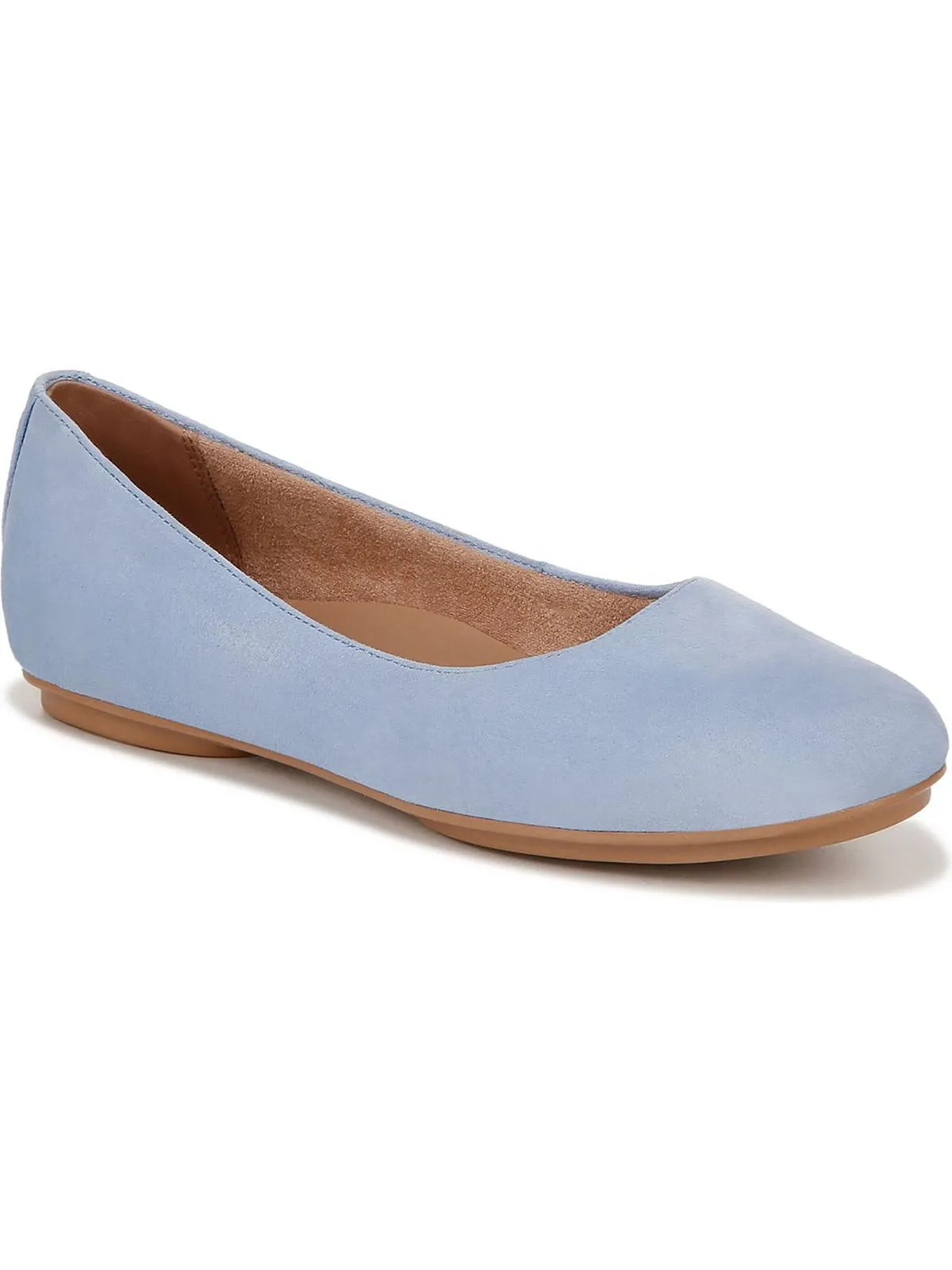 Maxwell Womens Faux Leather Round Toe Flats