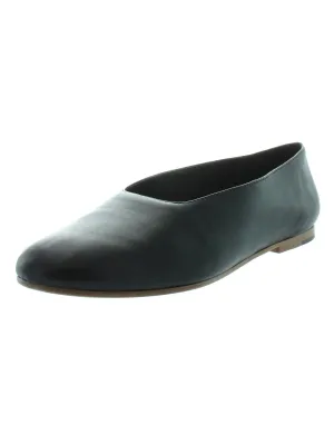 Maxwell Womens Faux Leather Round Toe Flats