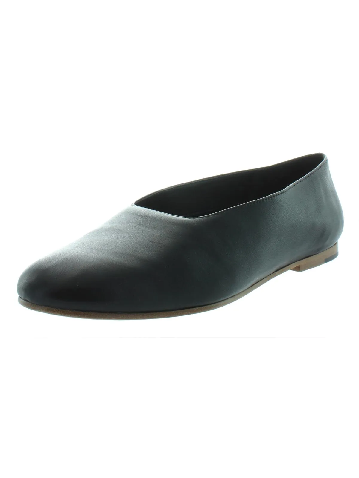 Maxwell Womens Faux Leather Round Toe Flats