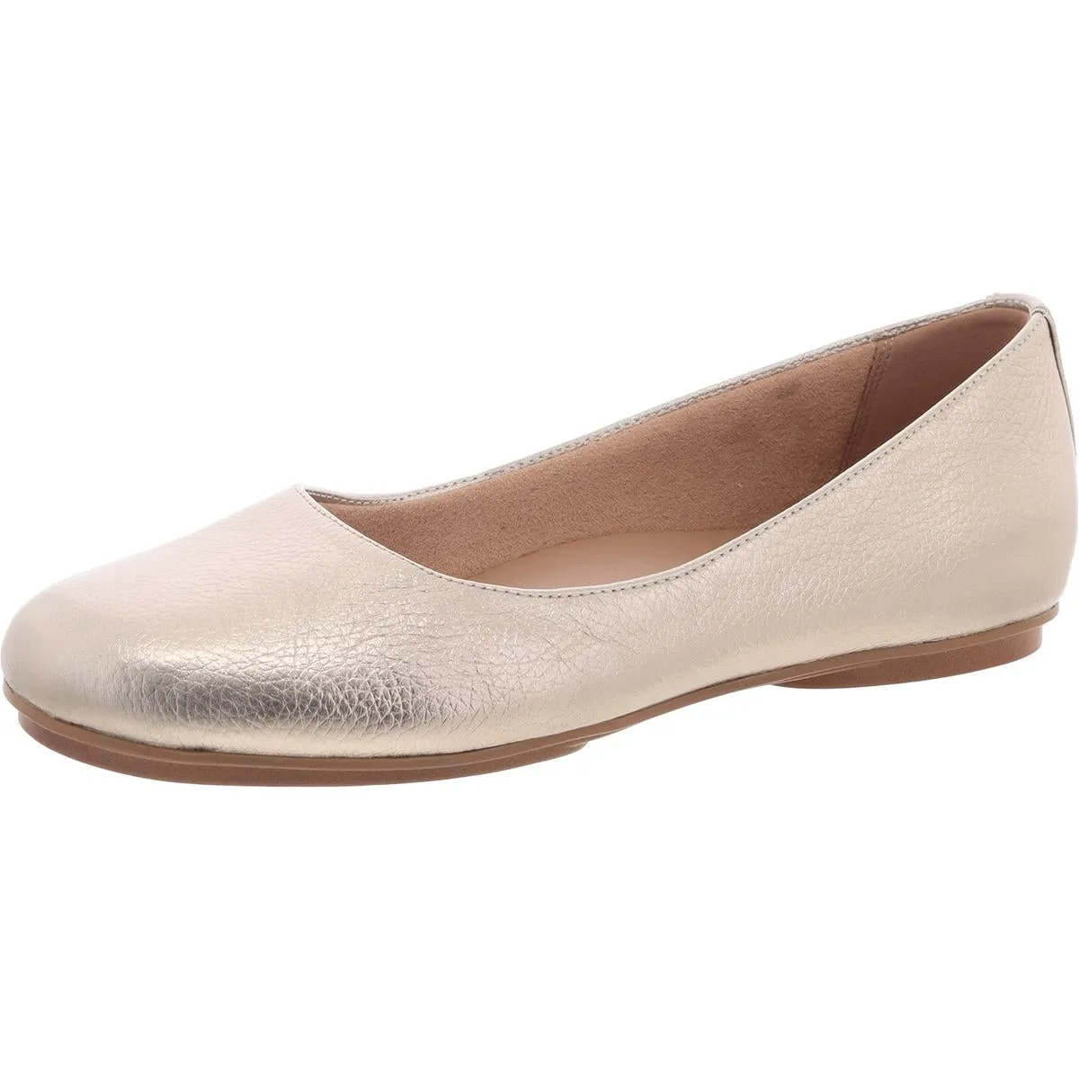 Maxwell Womens Faux Leather Round Toe Flats