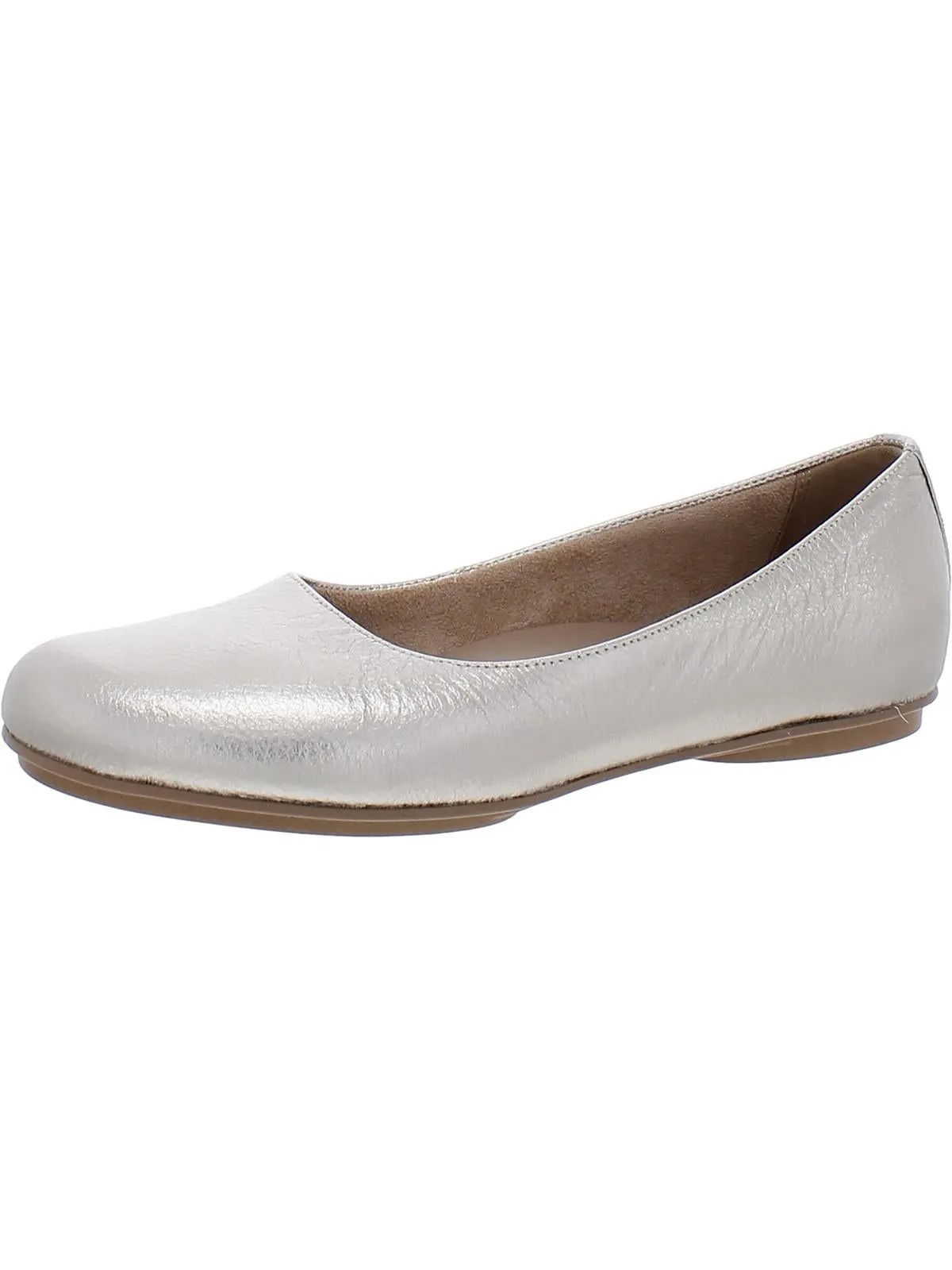 Maxwell Womens Faux Leather Round Toe Flats