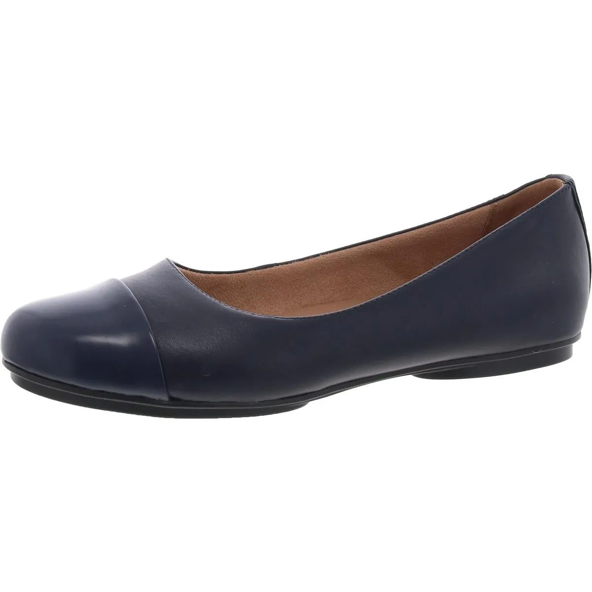 Maxwell Womens Faux Leather Round Toe Flats