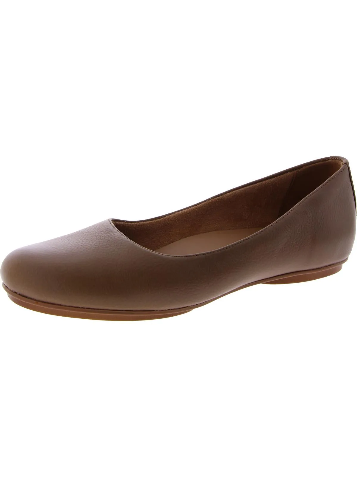 Maxwell Womens Faux Leather Round Toe Flats