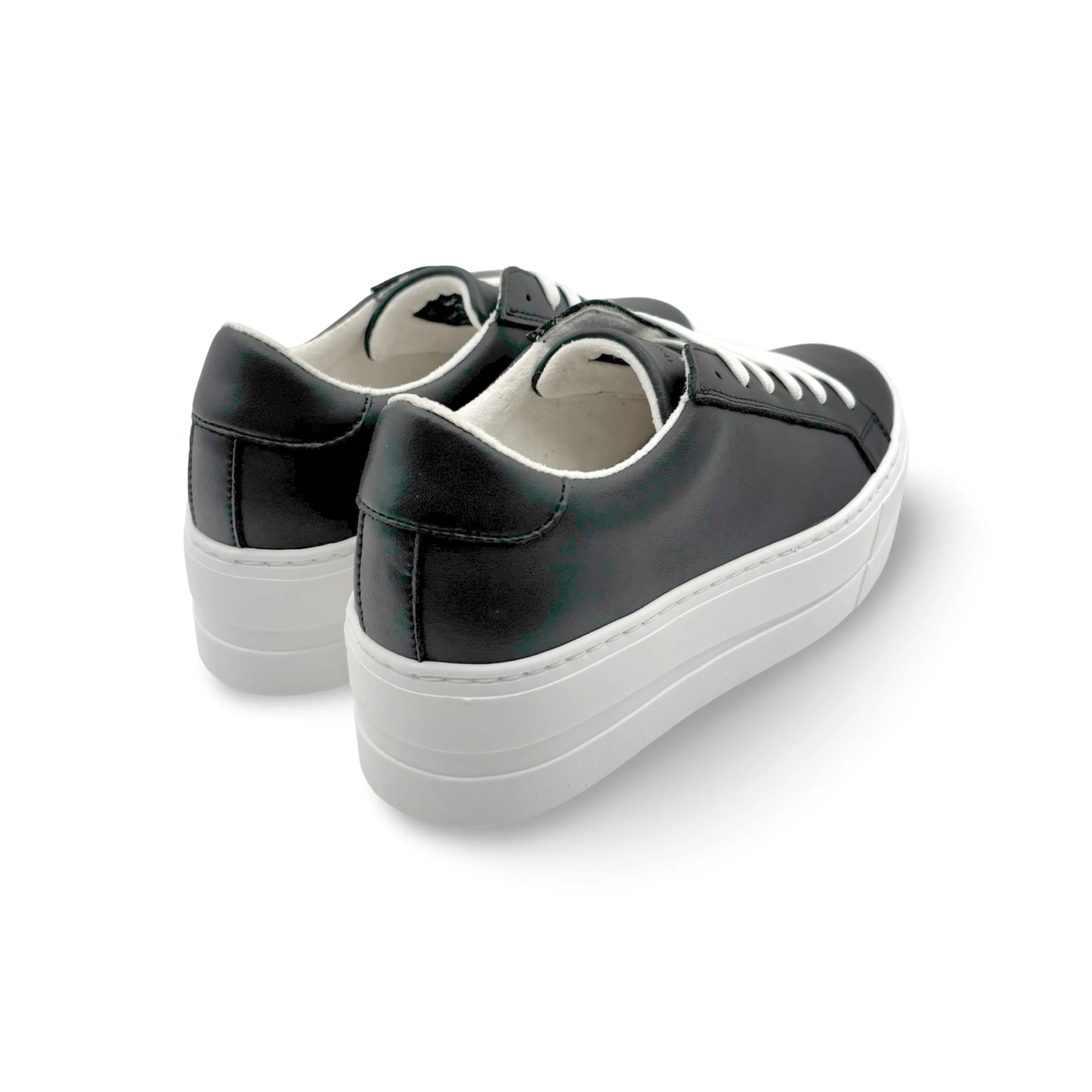 MAYA Black Lace Up Trainer