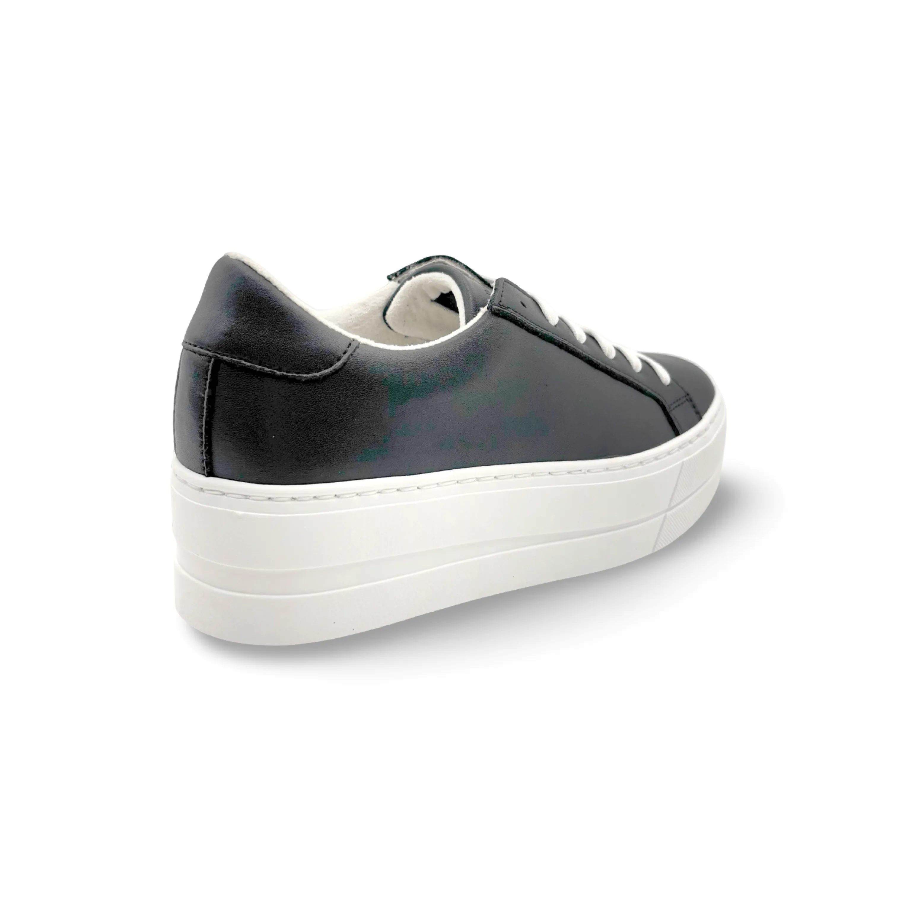 MAYA Black Lace Up Trainer