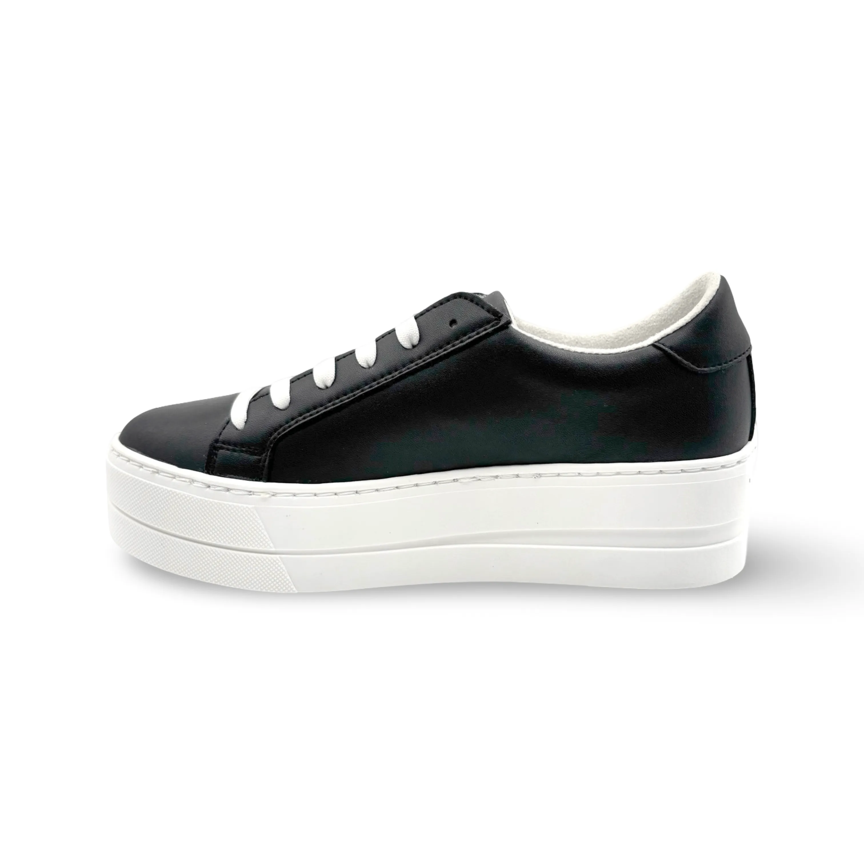 MAYA Black Lace Up Trainer