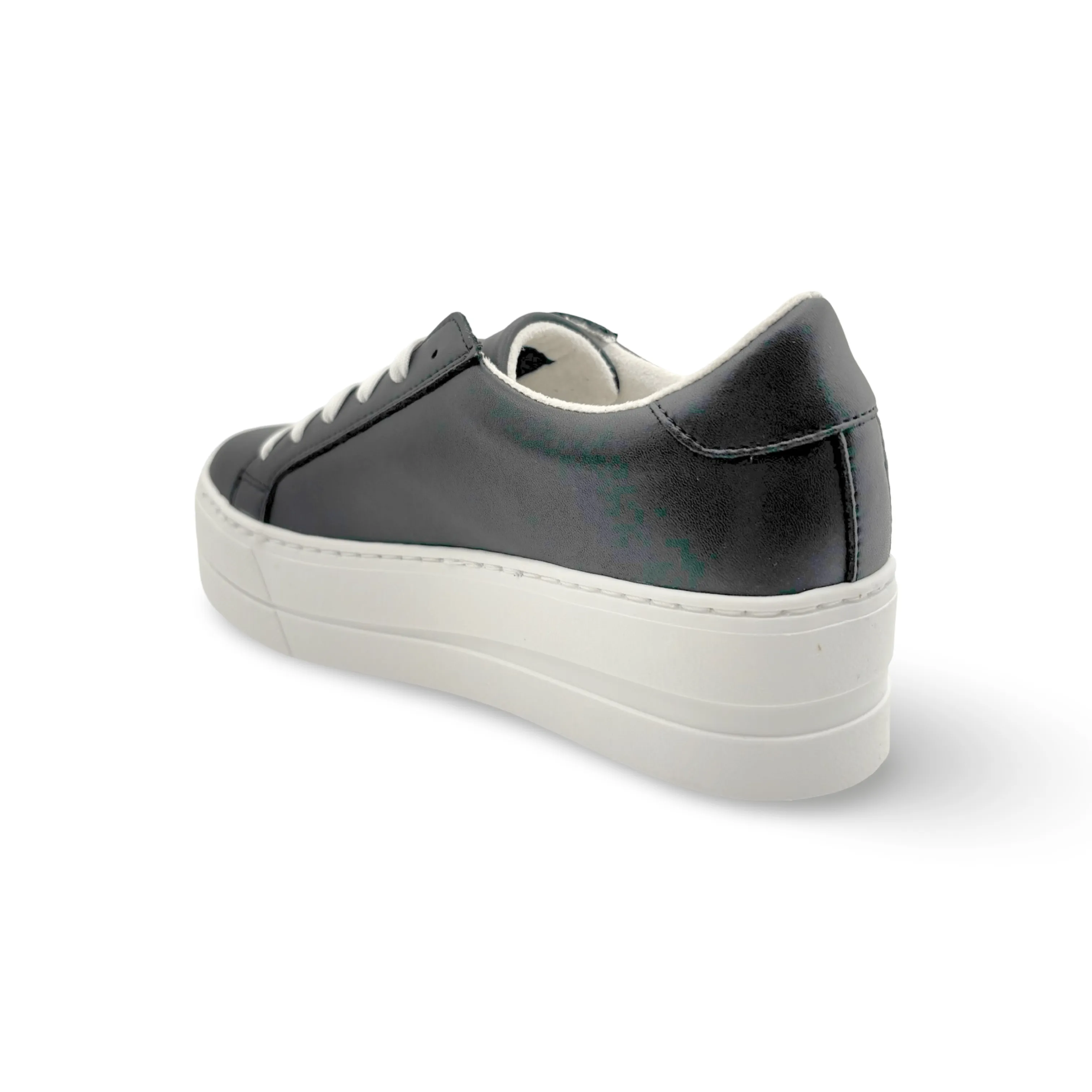 MAYA Black Lace Up Trainer