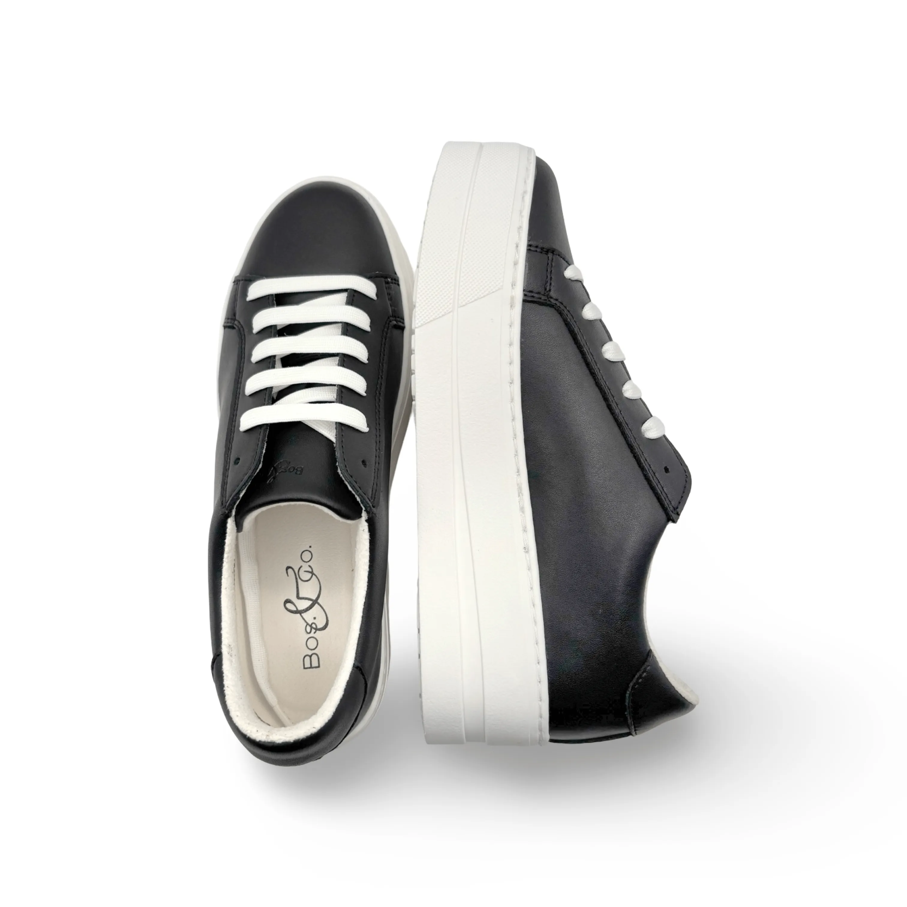 MAYA Black Lace Up Trainer