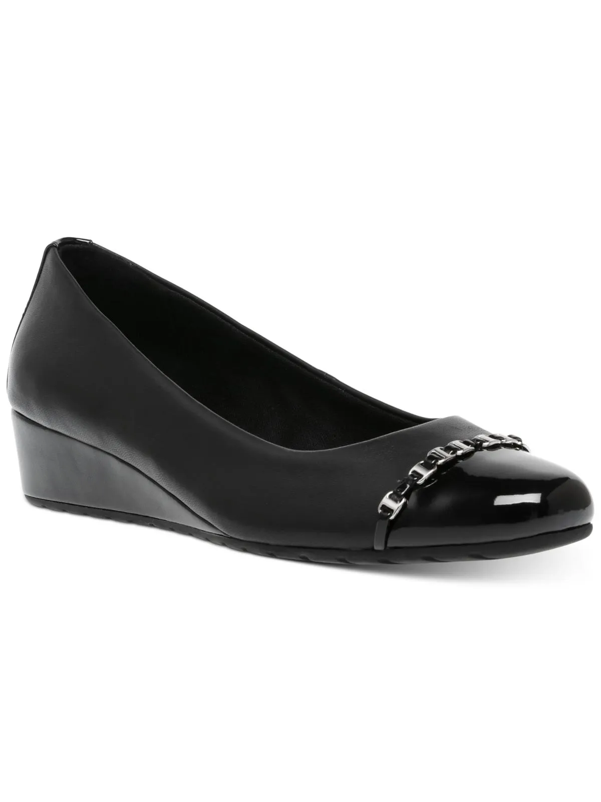 Maysel Womens Leather Slip On Ballet Flats