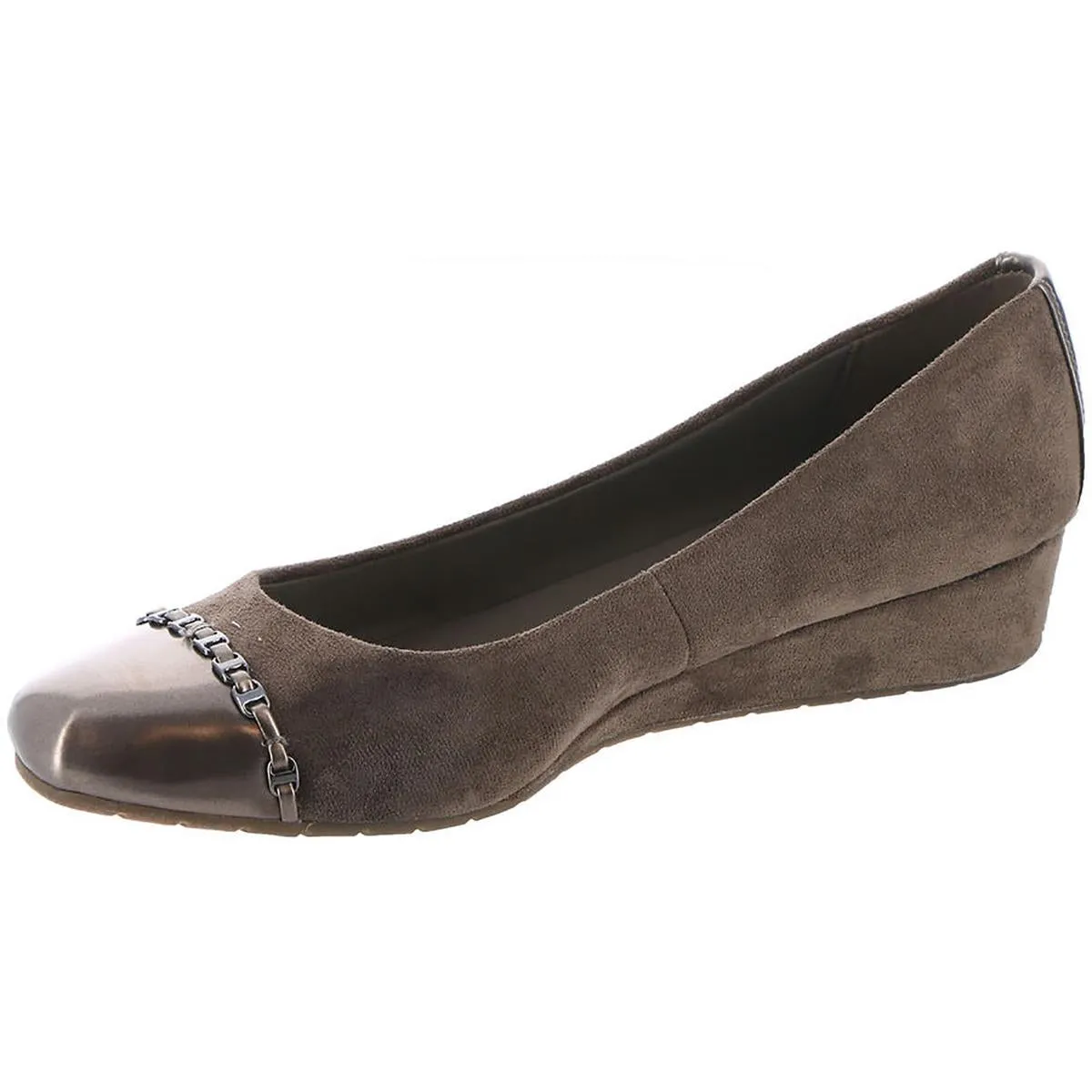 Maysel Womens Leather Slip On Ballet Flats