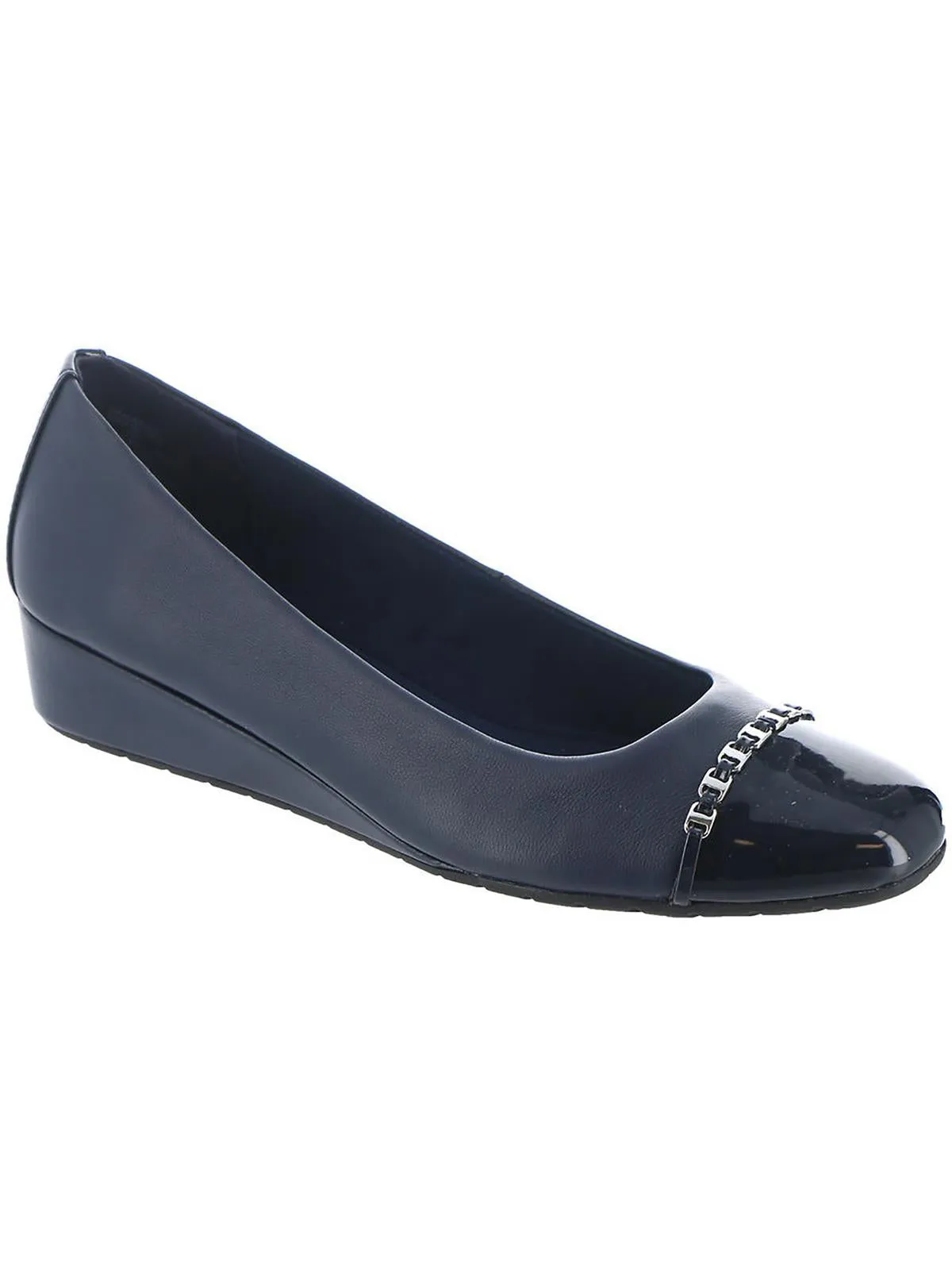 Maysel Womens Leather Slip On Ballet Flats