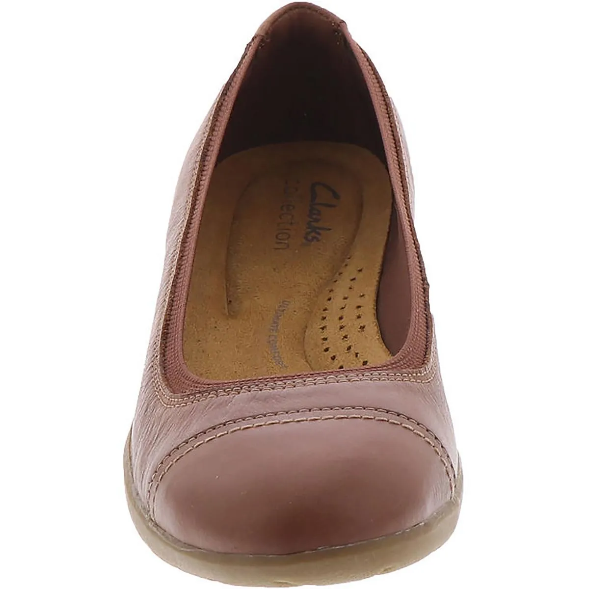 Meadow Opal Womens Leather Slip-On Ballet Flats
