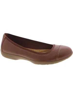 Meadow Opal Womens Leather Slip-On Ballet Flats