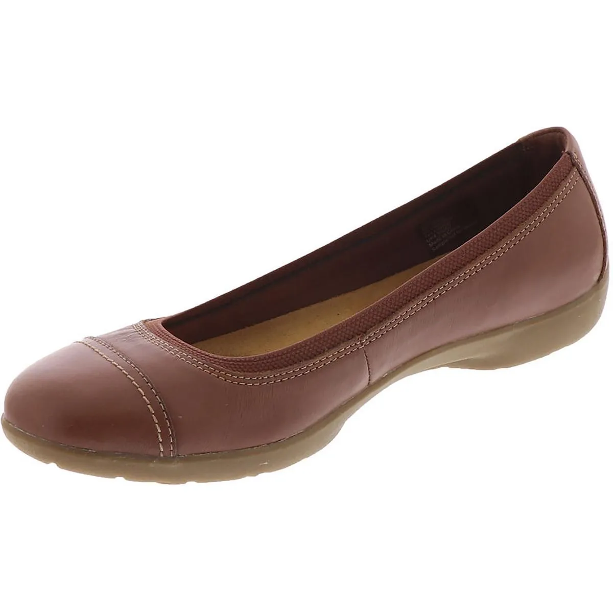 Meadow Opal Womens Leather Slip-On Ballet Flats