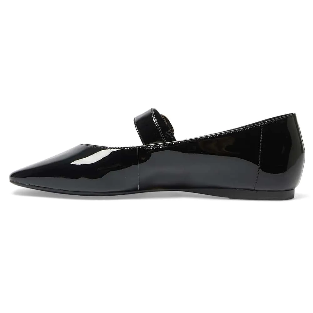 Melrose Flat in Black Patent