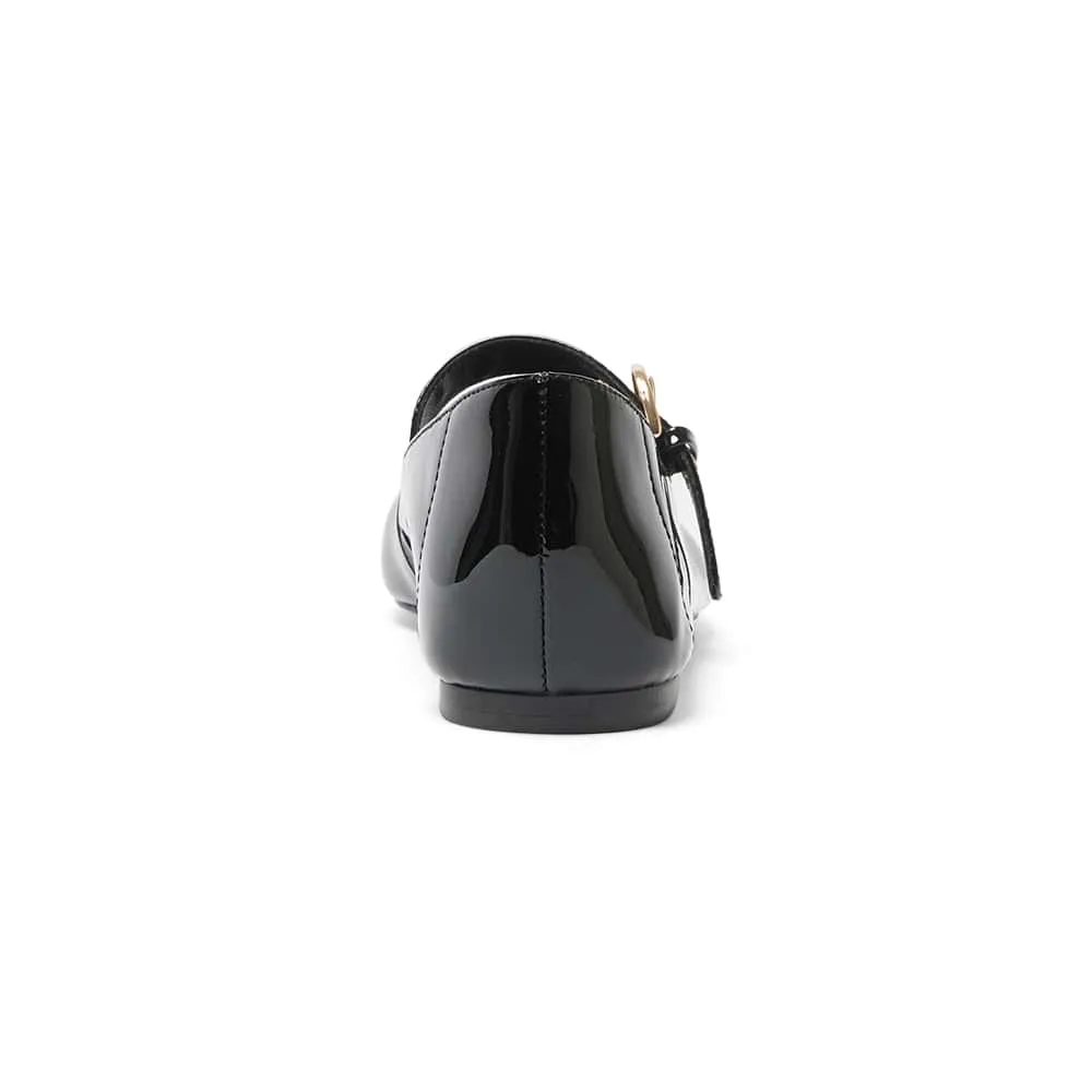 Melrose Flat in Black Patent