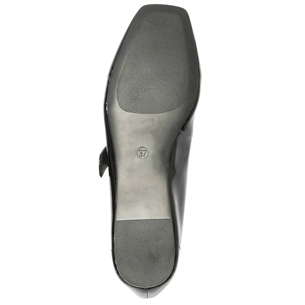 Melrose Flat in Black Patent