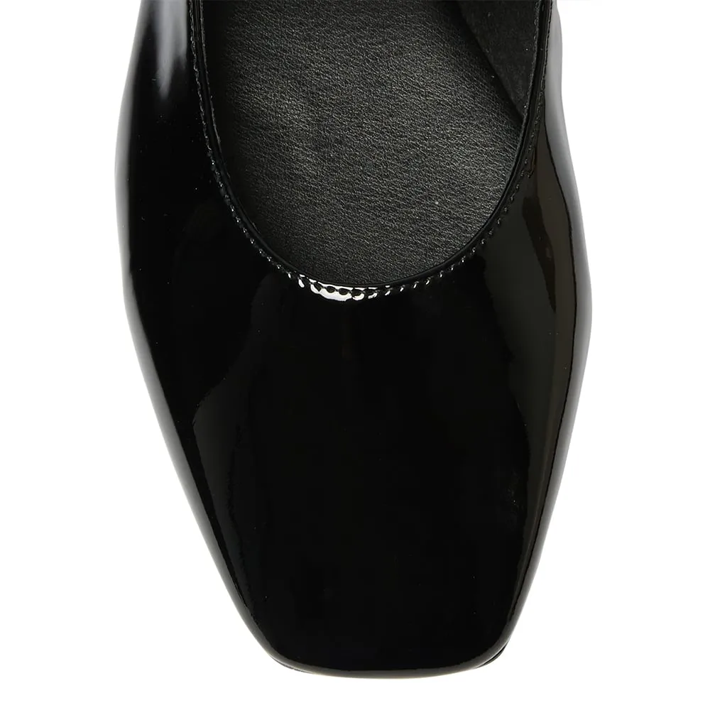 Melrose Flat in Black Patent