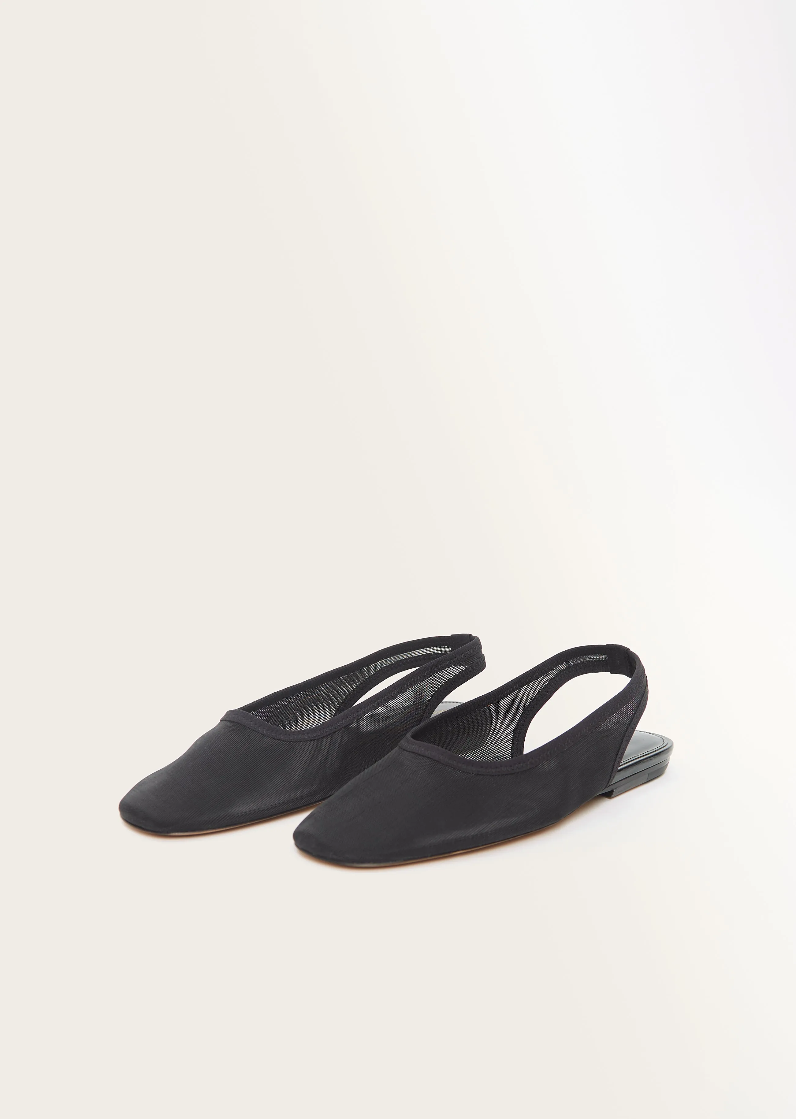 Mesh Slingback Ballet  Black
