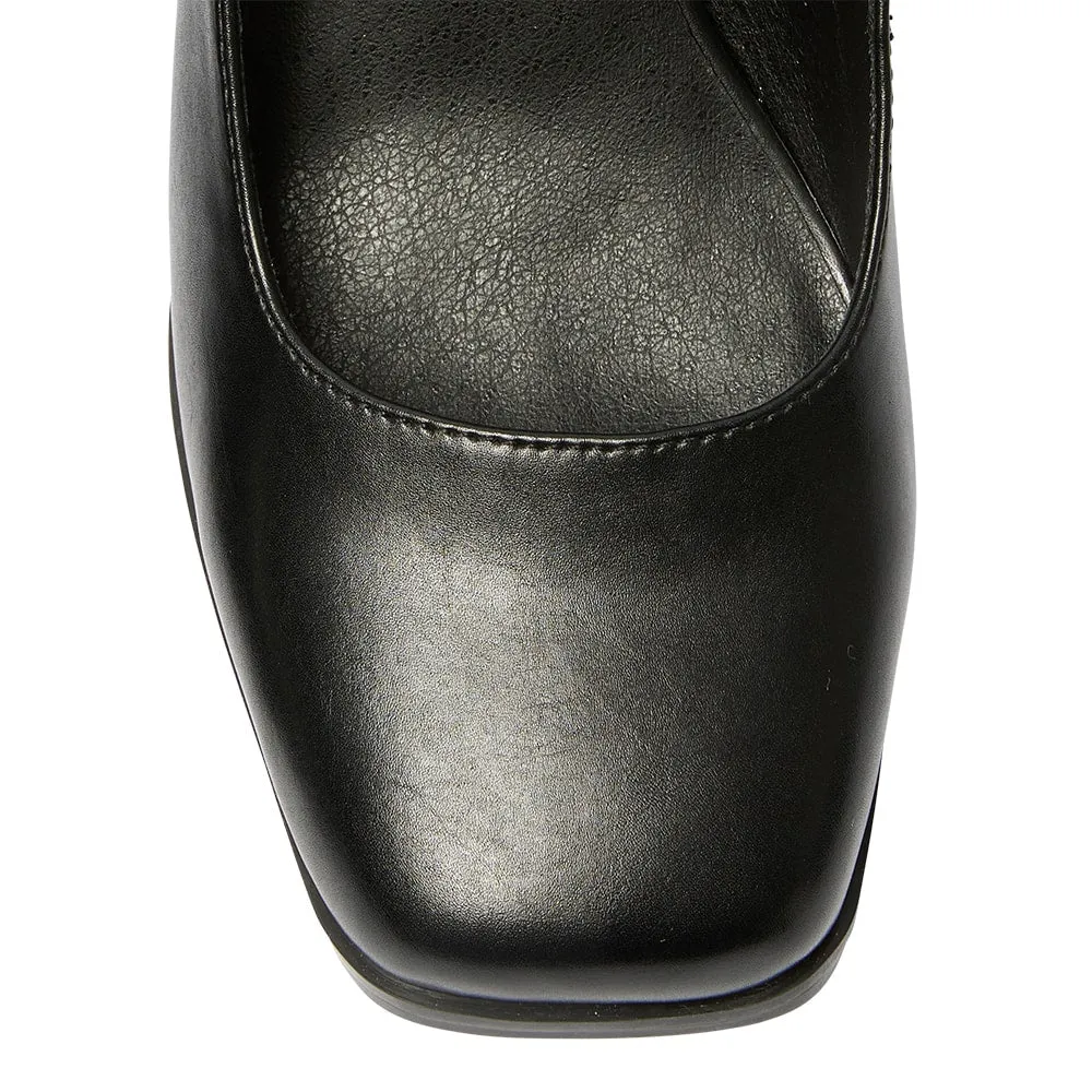 Metro Heel in Black Smooth
