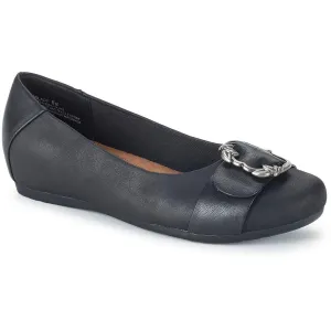 Milady Womens Faux Leather Metallic Ballet Flats