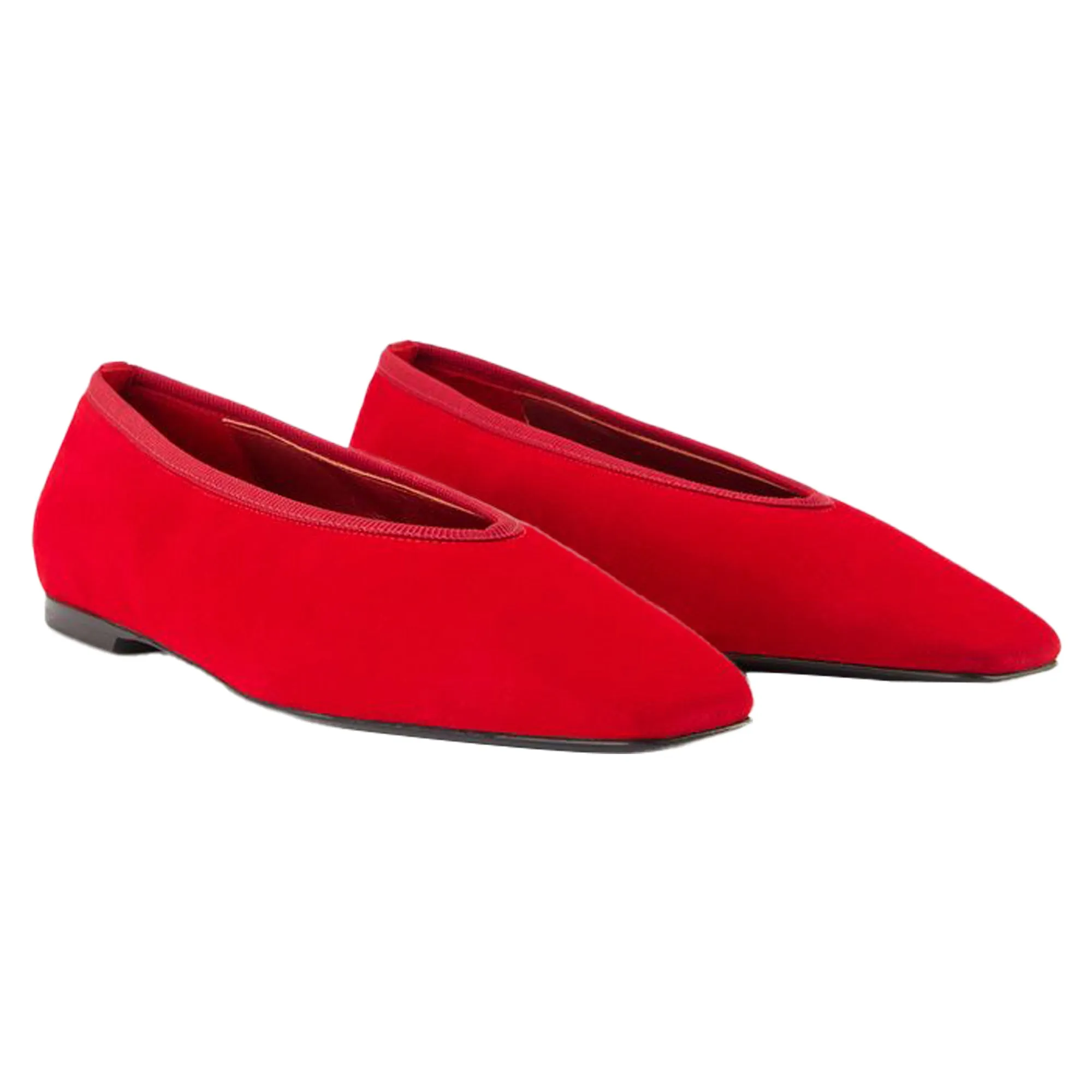 Minimalist Ballerinas - TOTEME - Leather - Red