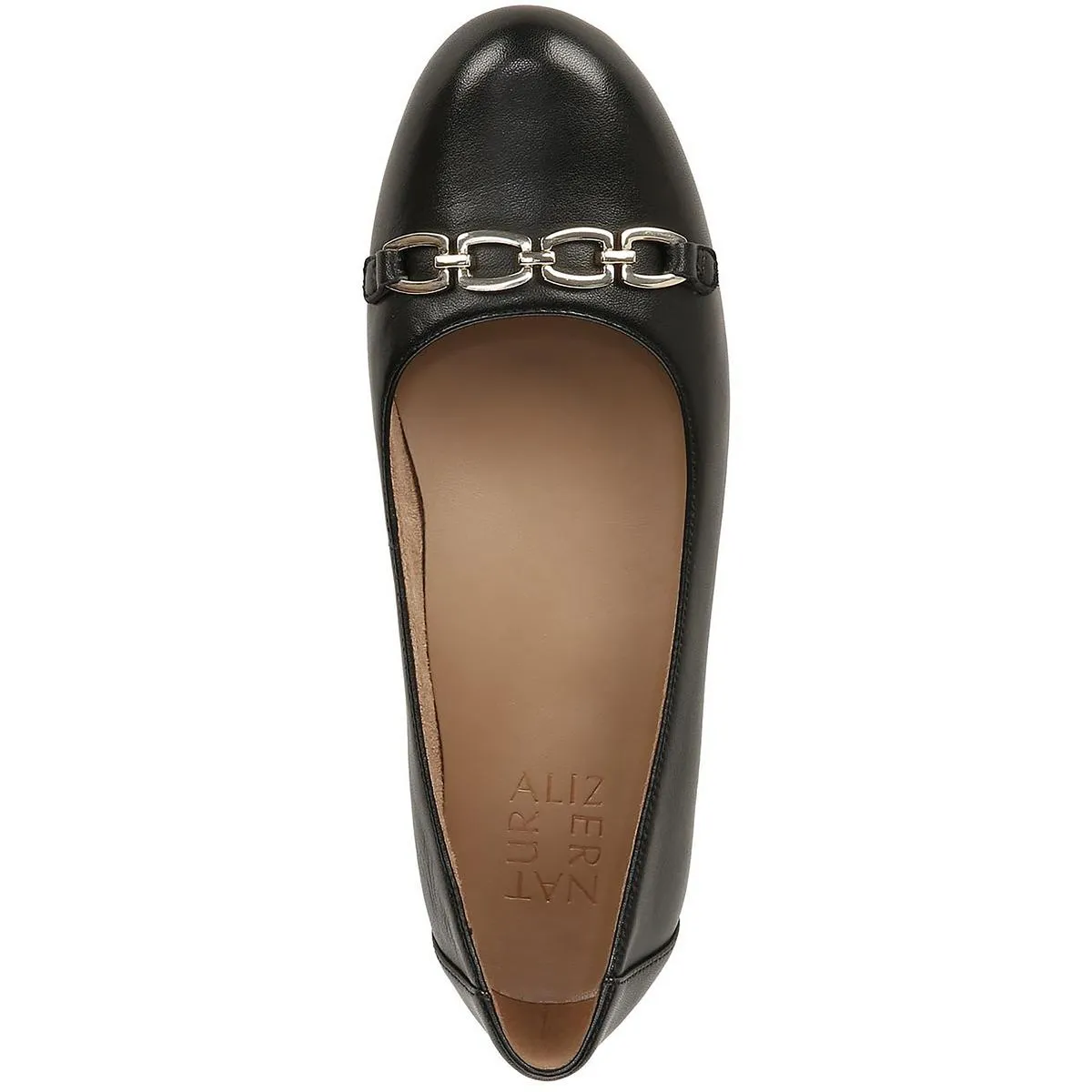 Mira Womens Leather Slip On Ballet Flats