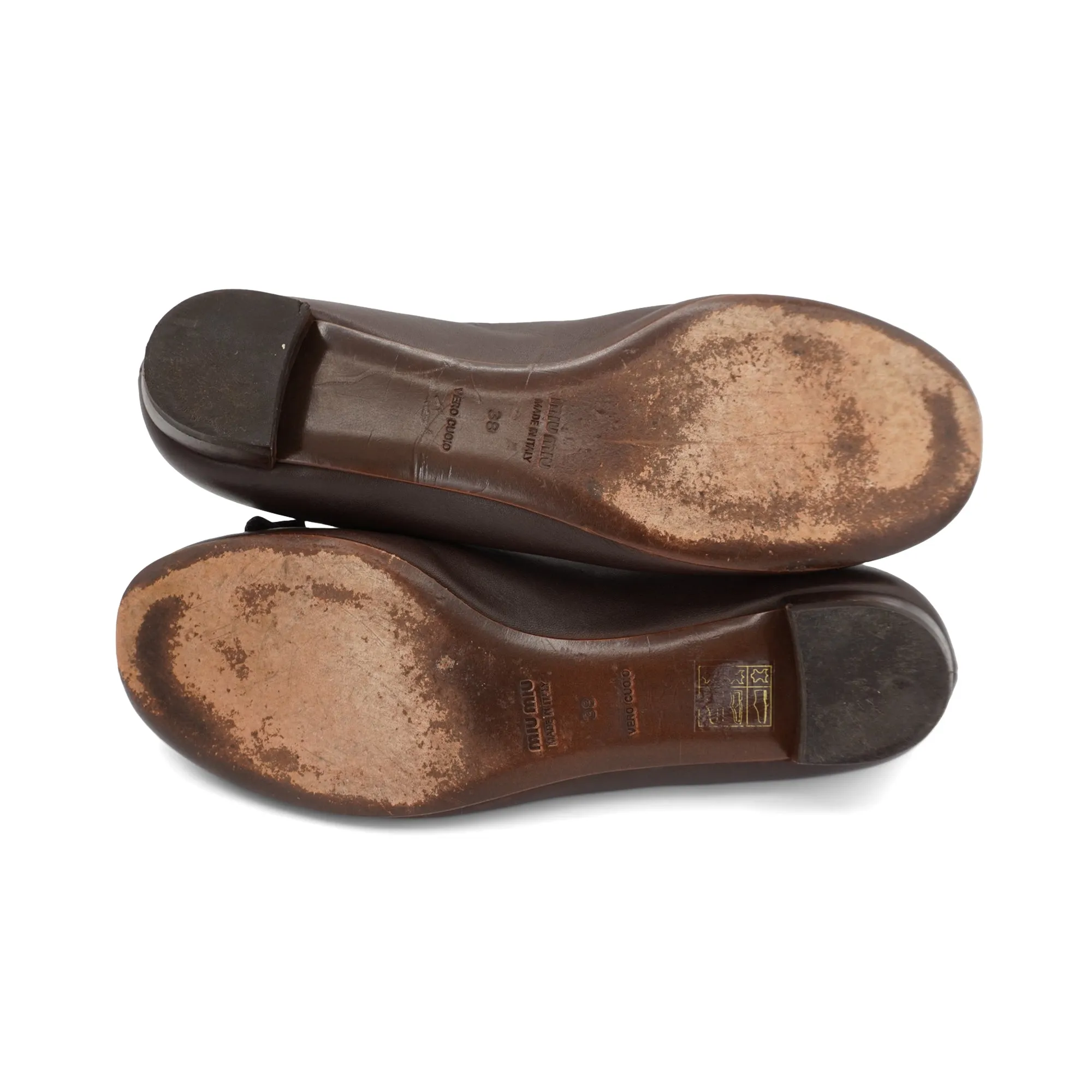 Miu Miu Block Heel Ballerinas - Women's 38