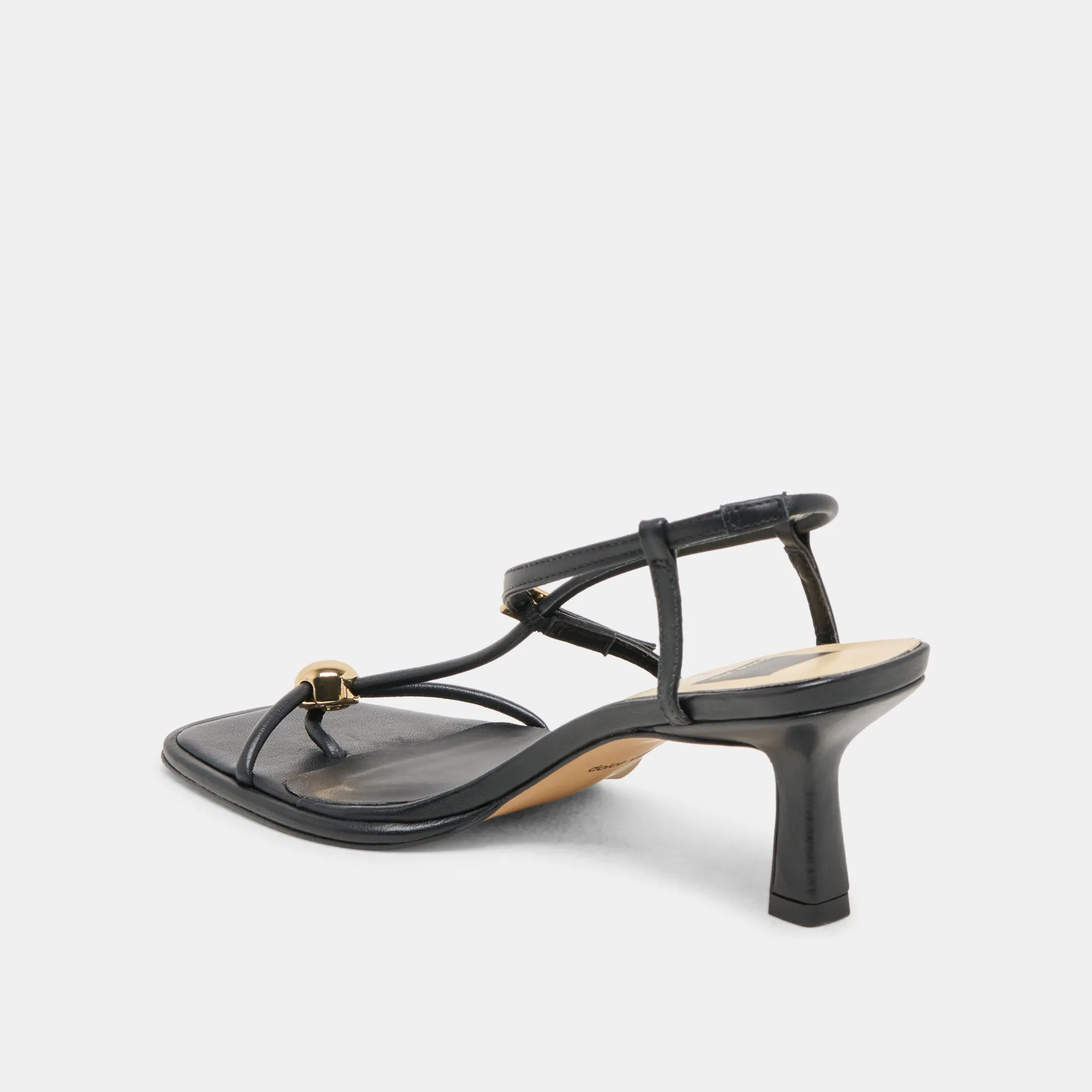 MYLEE HEELS BLACK LEATHER